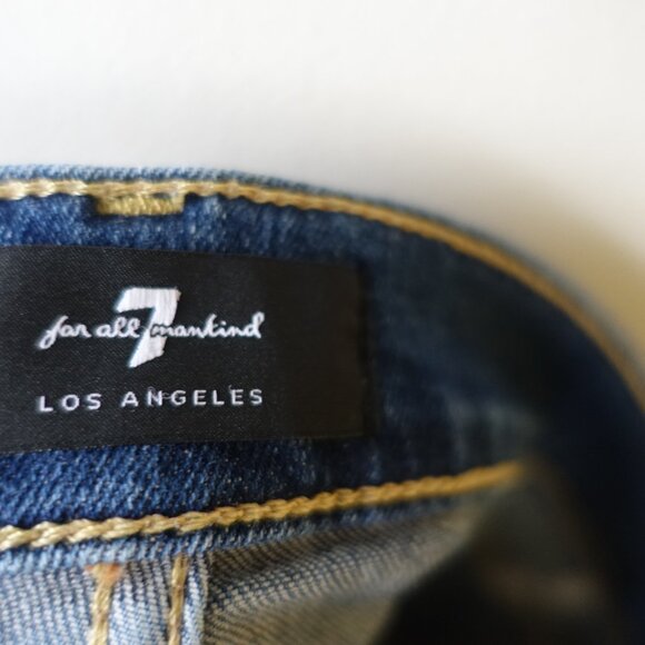 7 for all Mankind High Waist Cropped Straight Jeans 28 - Picture 5 of 16